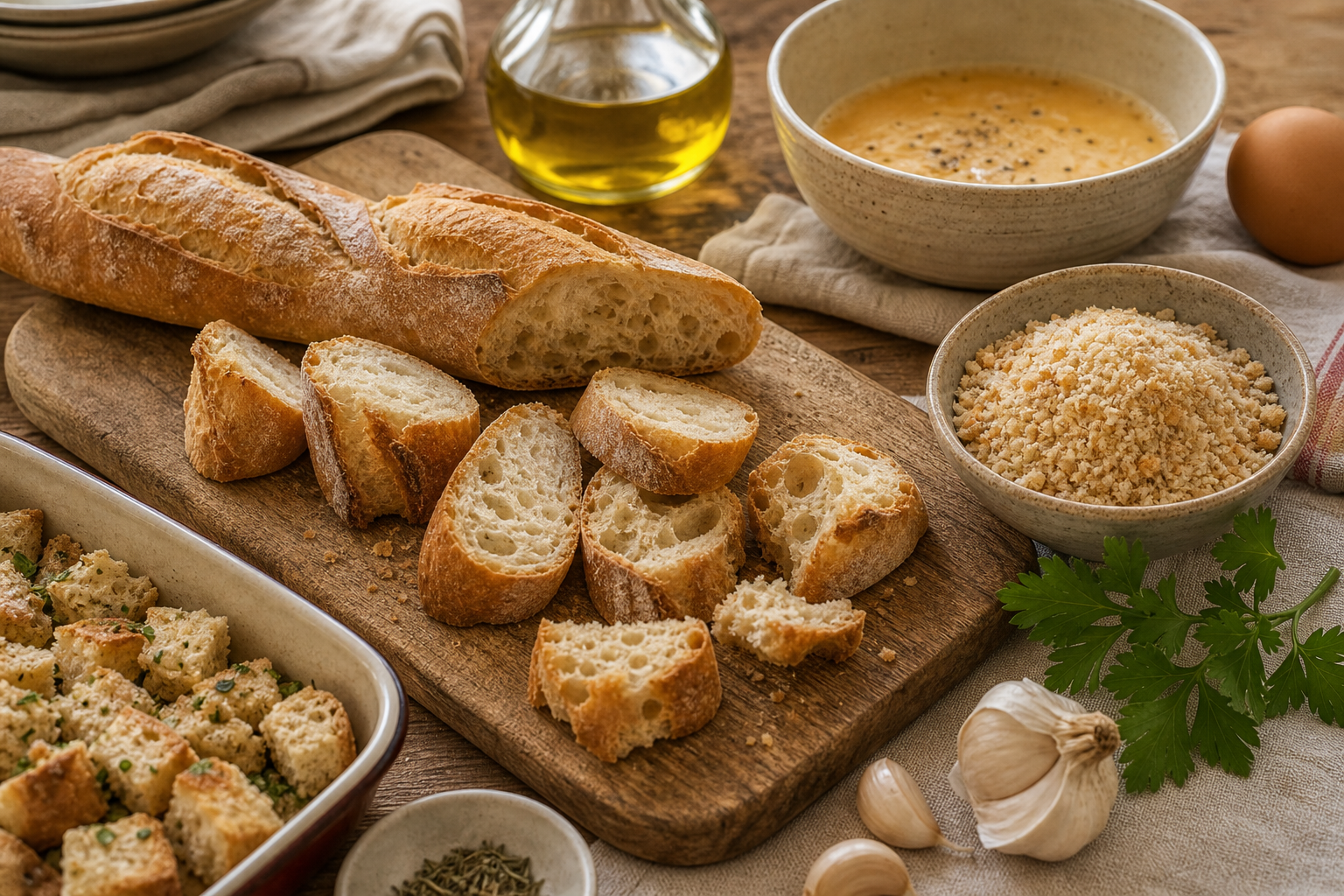 Que cuisiner quand la baguette est déjà rassise
