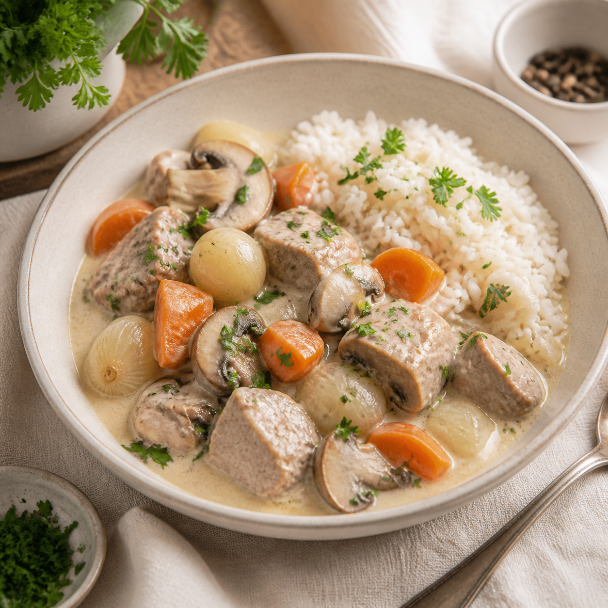 Blanquette de veau à l'ancienne