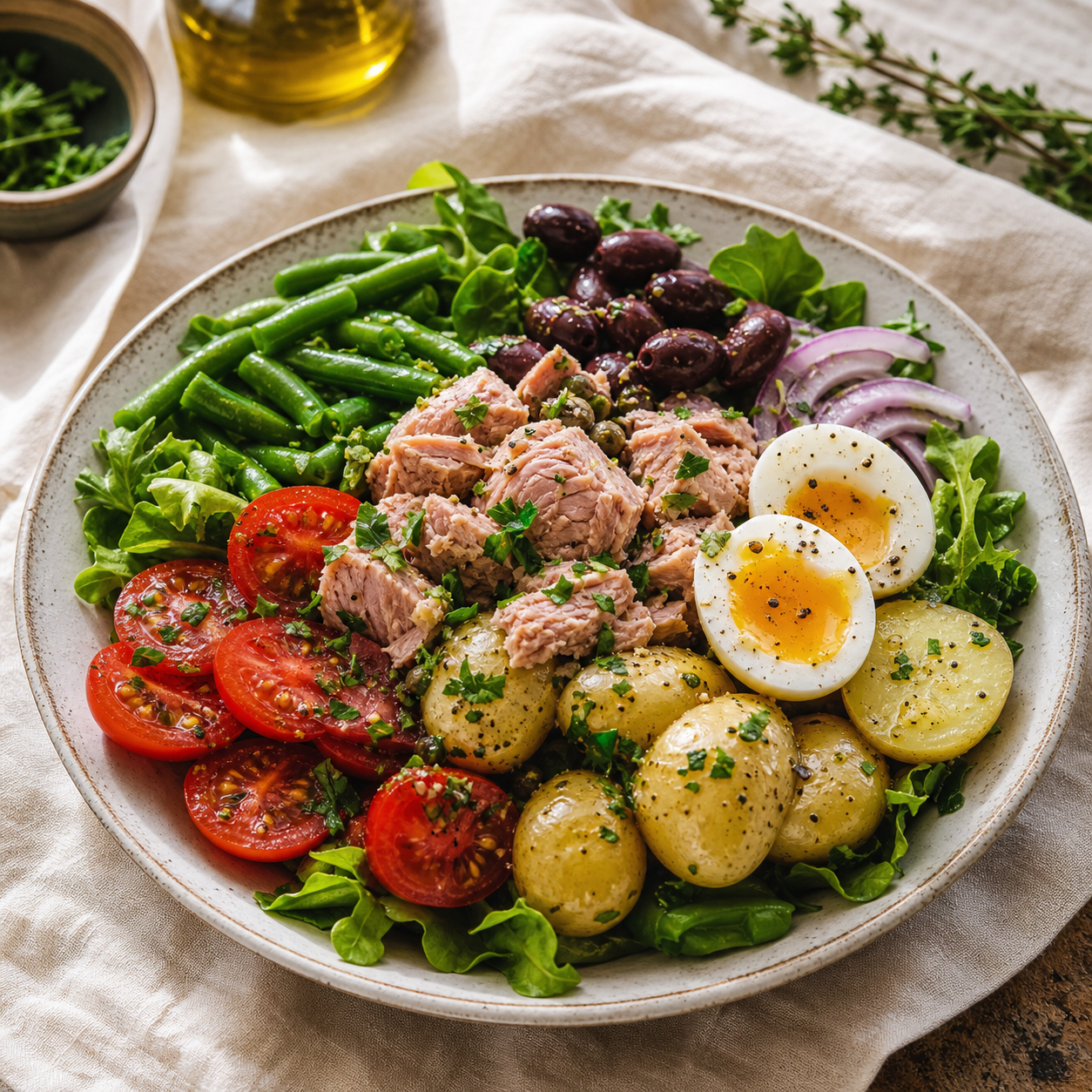 Salade niçoise du marché