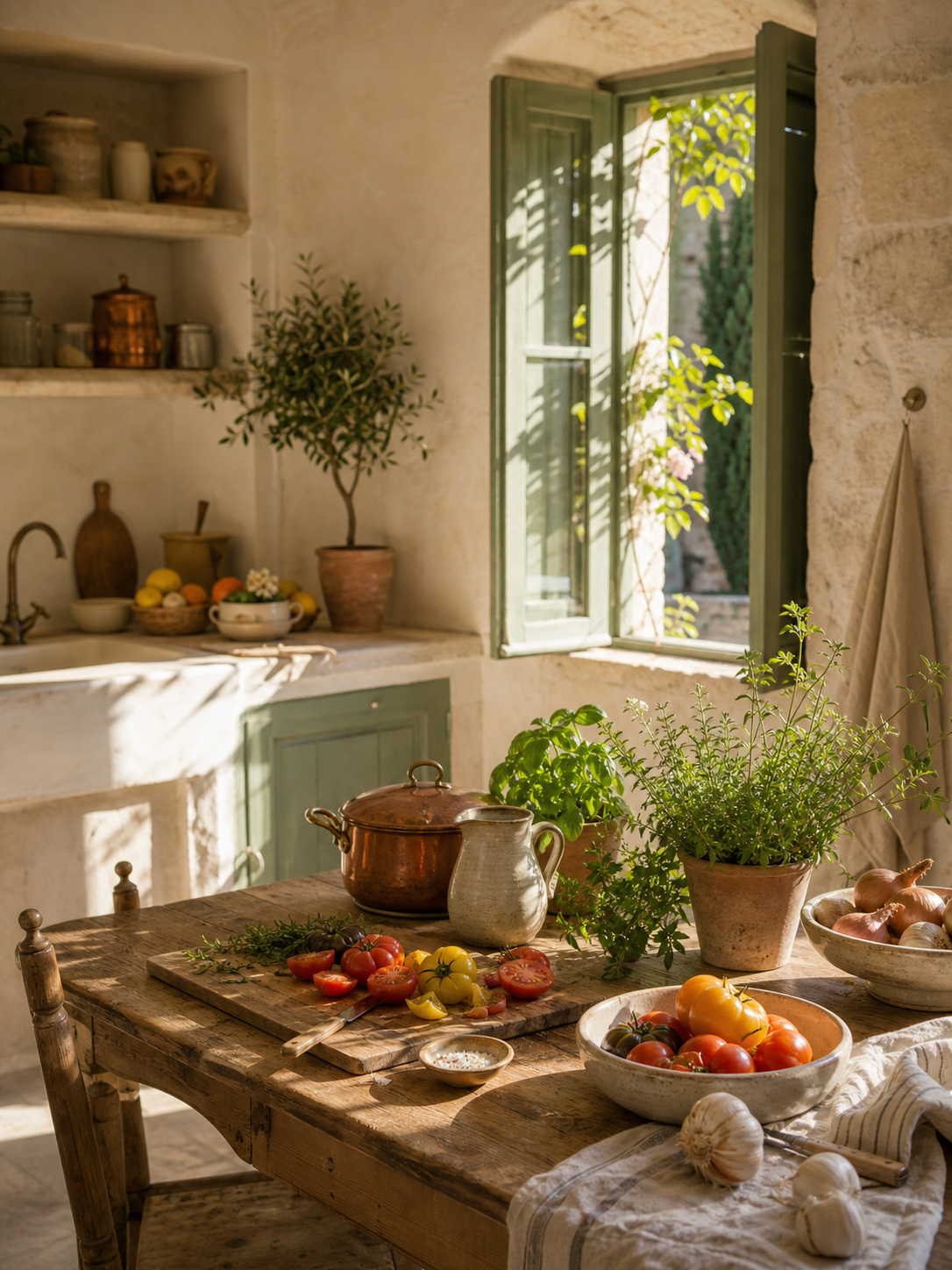 Cuisine provençale ensoleillée